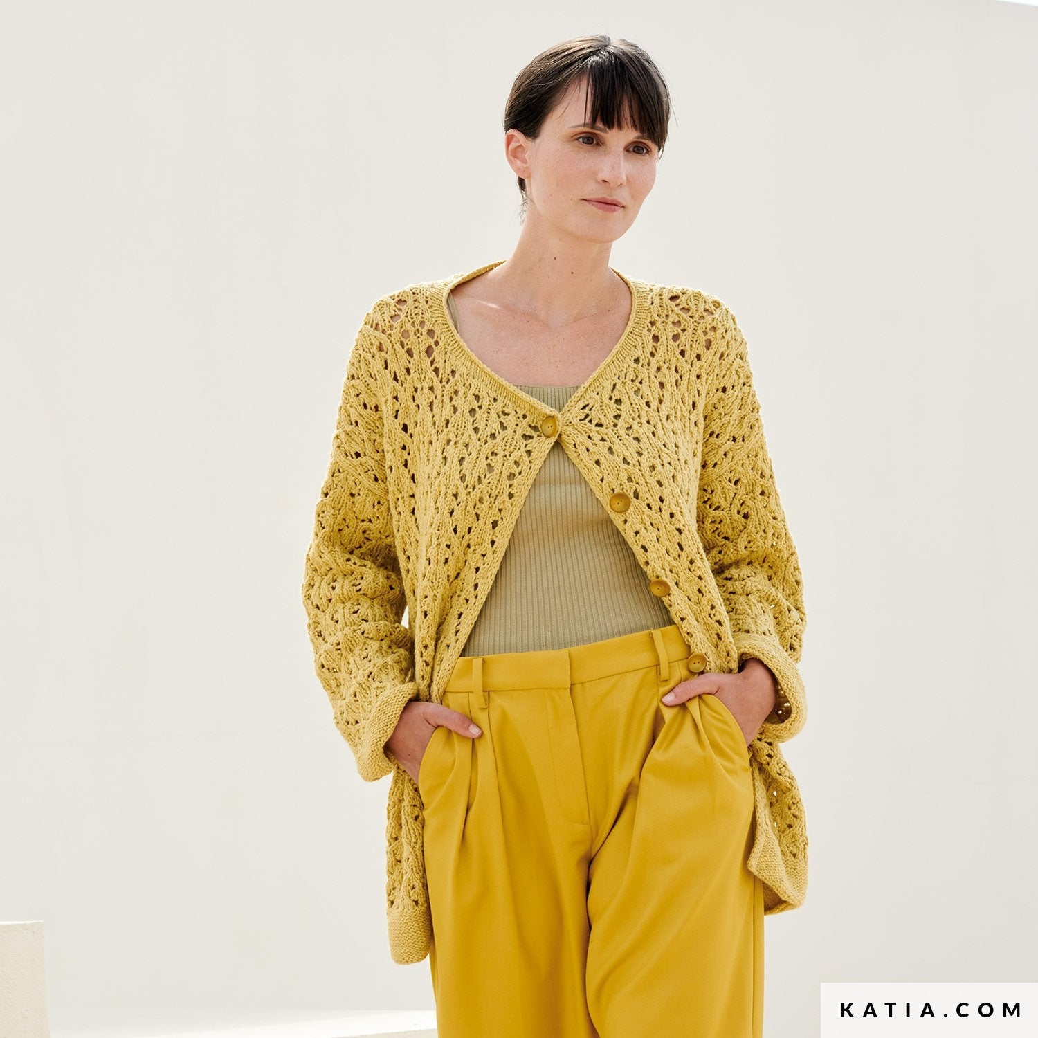 Cardigan ajurat tricotat Linum