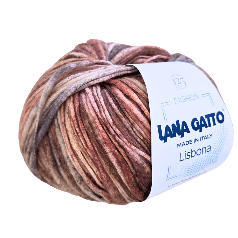 Lisbona - fir texturat variegat de merinos cu bumbac