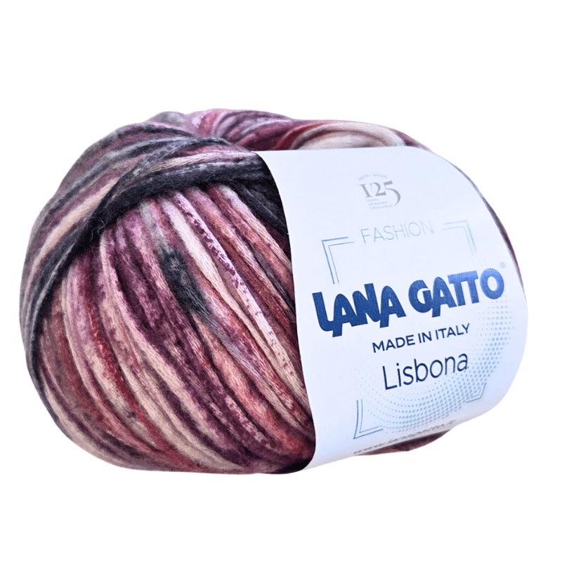 Lisbona - fir texturat variegat de merinos cu bumbac