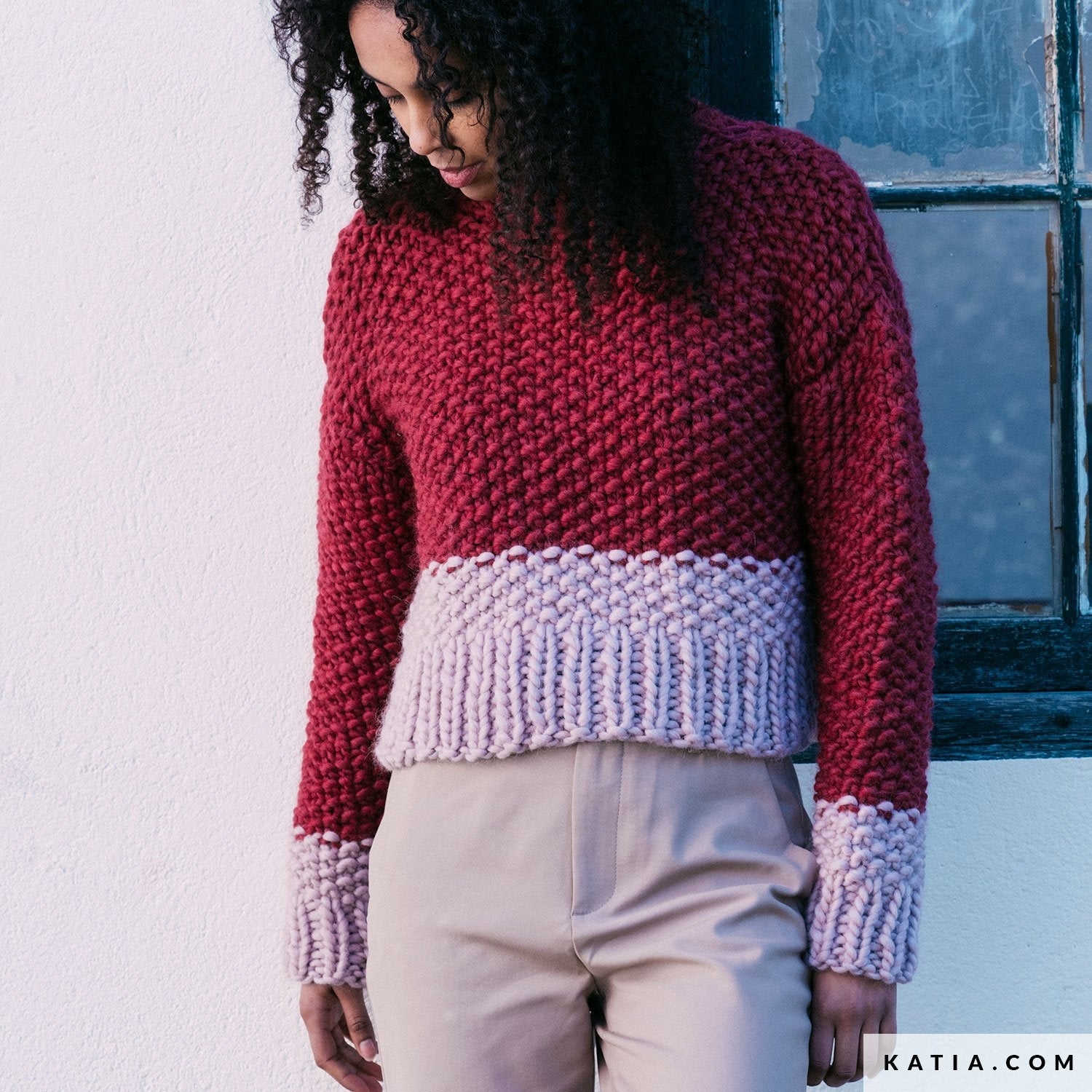 Pulover bi-color Love Wool