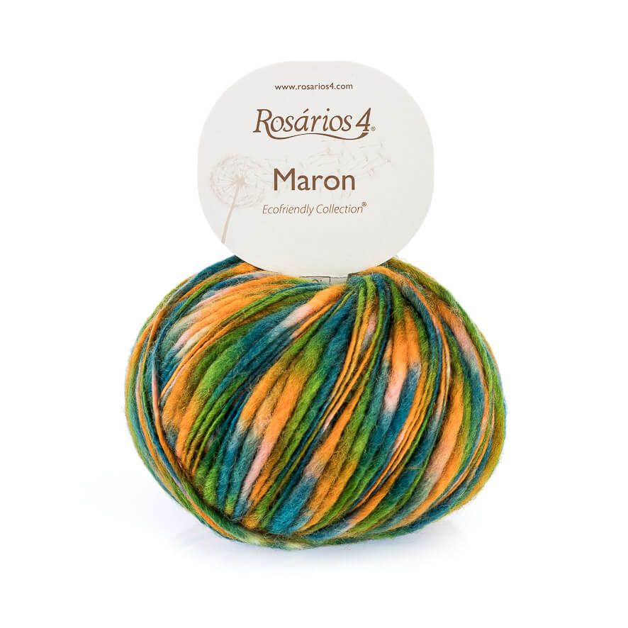 Maron - fir texturat variegat de lână