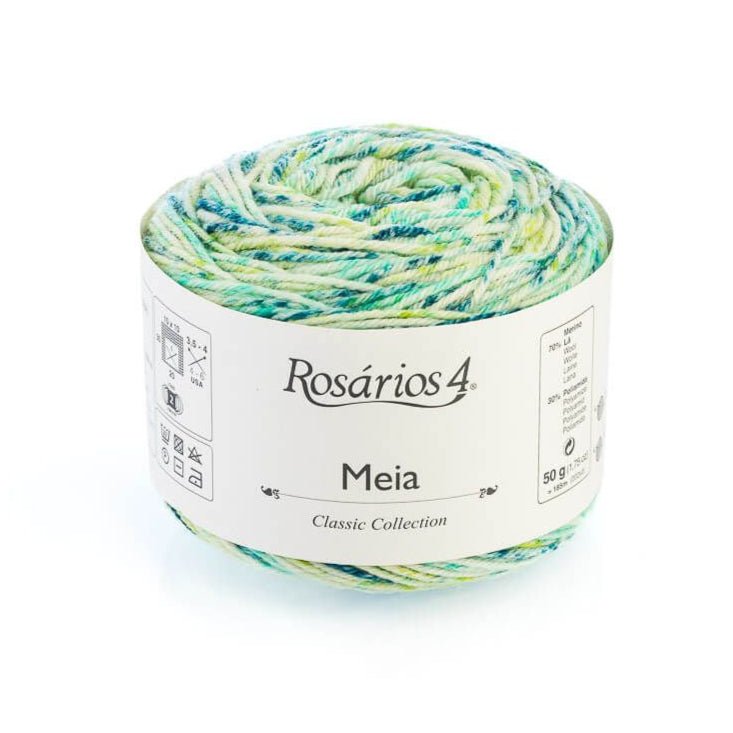 Meia Print - fir pestriț de merinos cu poliamidă