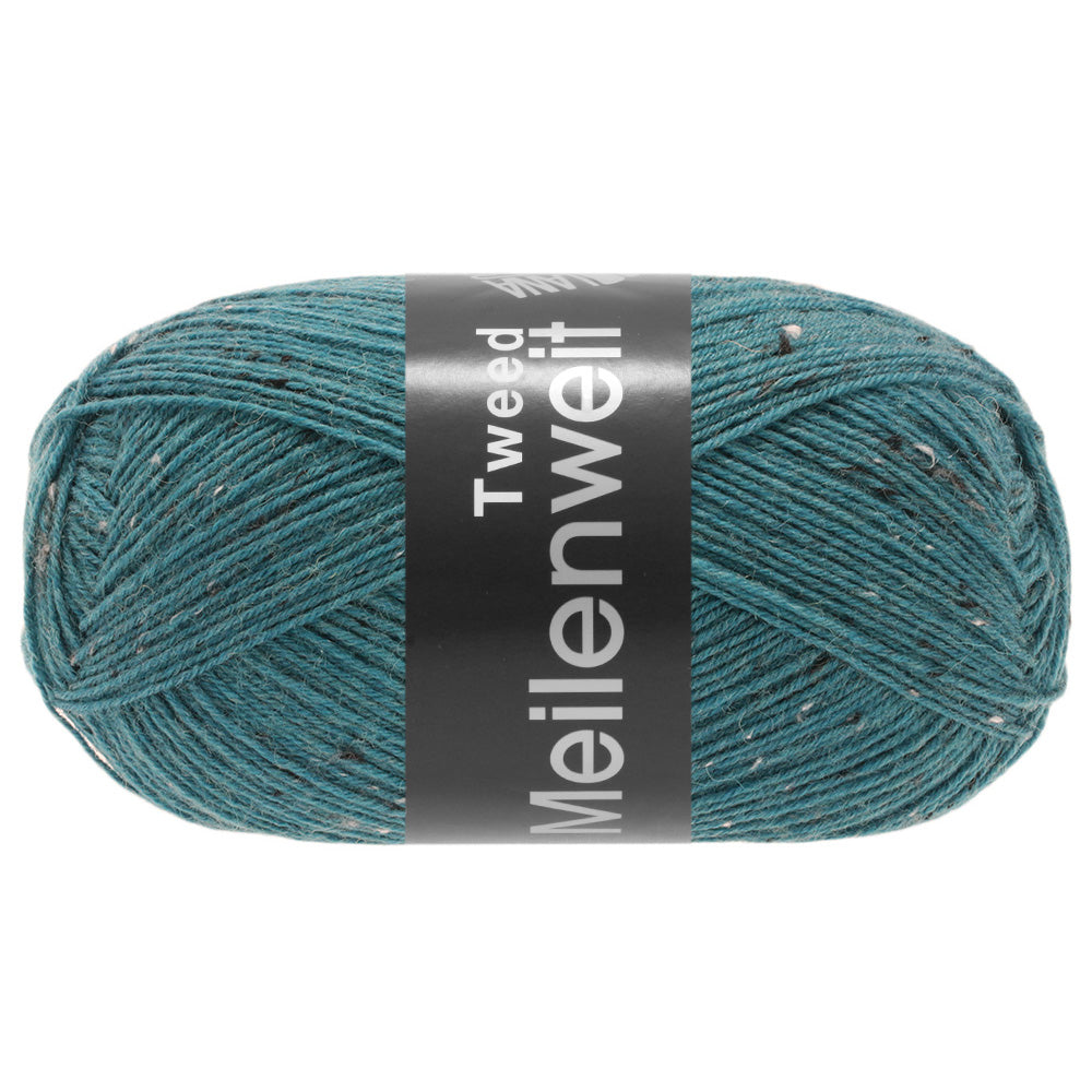 Meilenweit 100 Tweed- fir de lână cu inserții multicolore pentru ciorapi