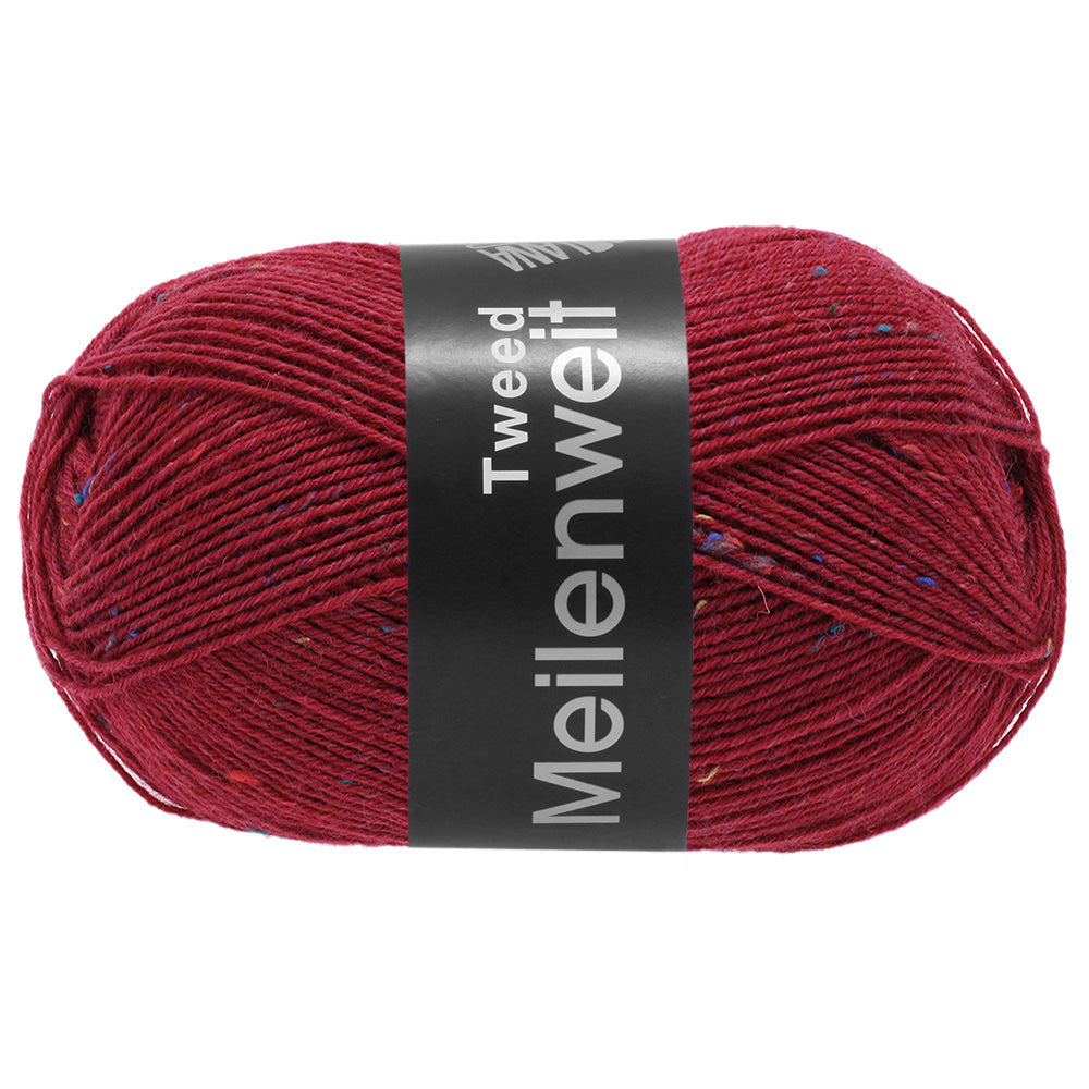 Meilenweit 100 Tweed- fir de lână cu inserții multicolore pentru ciorapi