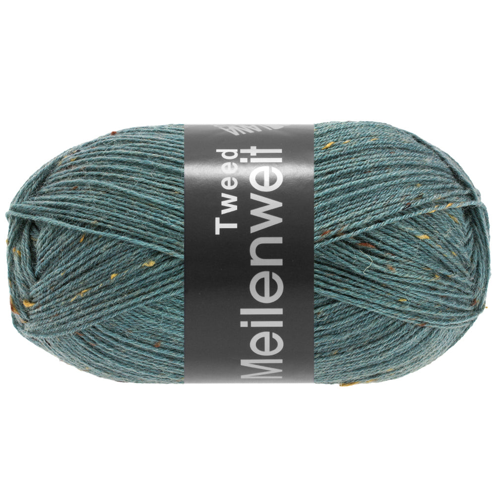 Meilenweit 100 Tweed- fir de lână cu inserții multicolore pentru ciorapi