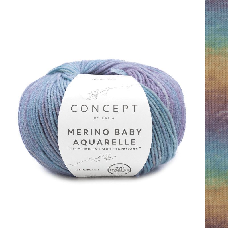 Merino Baby Aquarelle - fir subțire variegat de merinos extrafin
