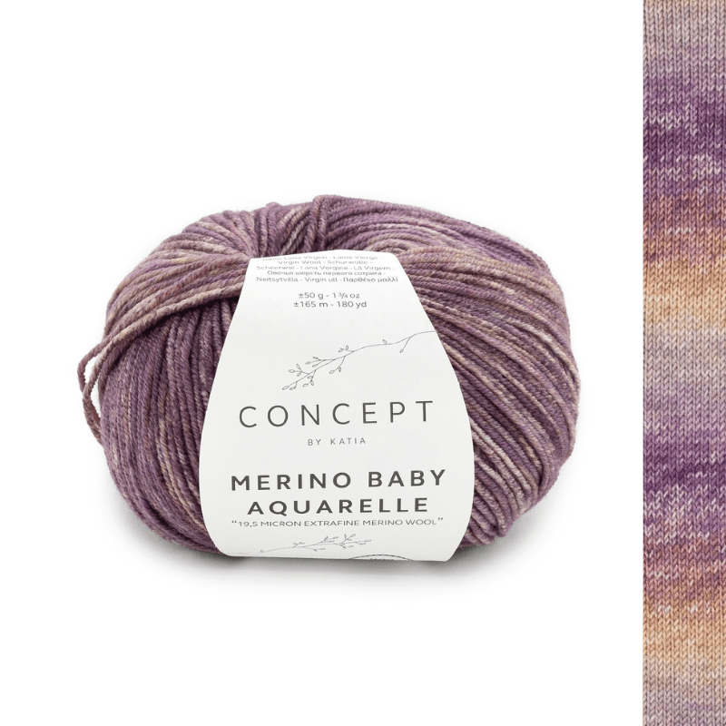 Merino Baby Aquarelle - fir subțire variegat de merinos extrafin