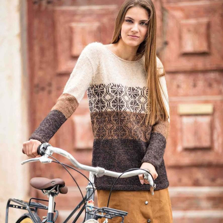 Pulover jacard Meu Bem