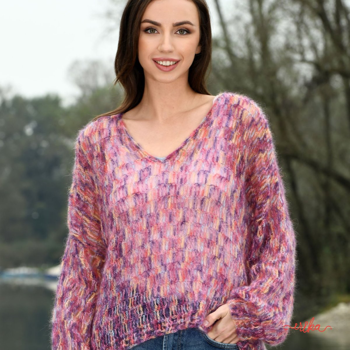 Opera - fir de mohair superkid cu mătase vopsit manual