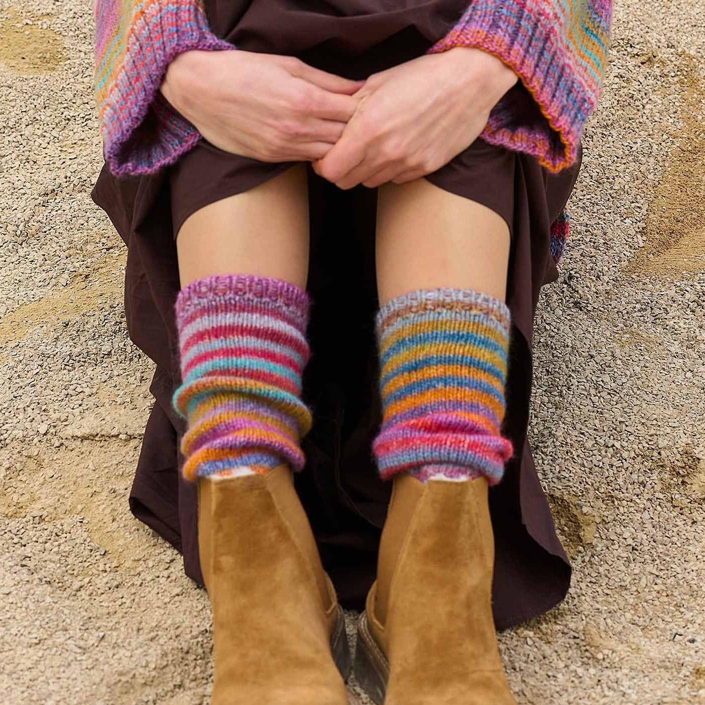 Azteca Fine Socks and More - fir vopsit secționat de lână cu acrilic și poliamidă