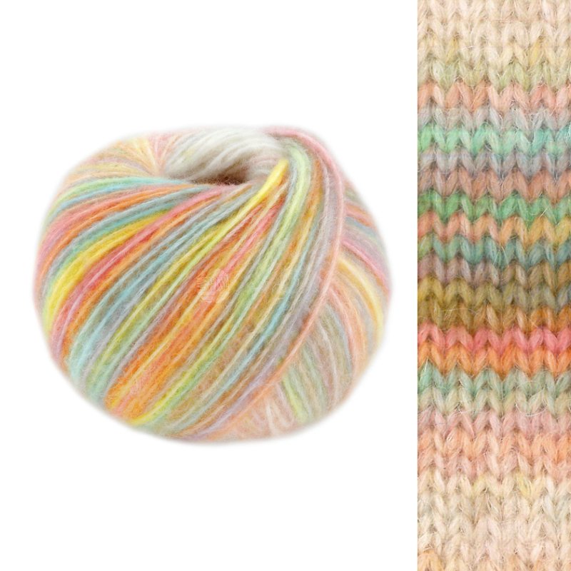 Picasso - fir tubular variegat de merinos cu alpaca