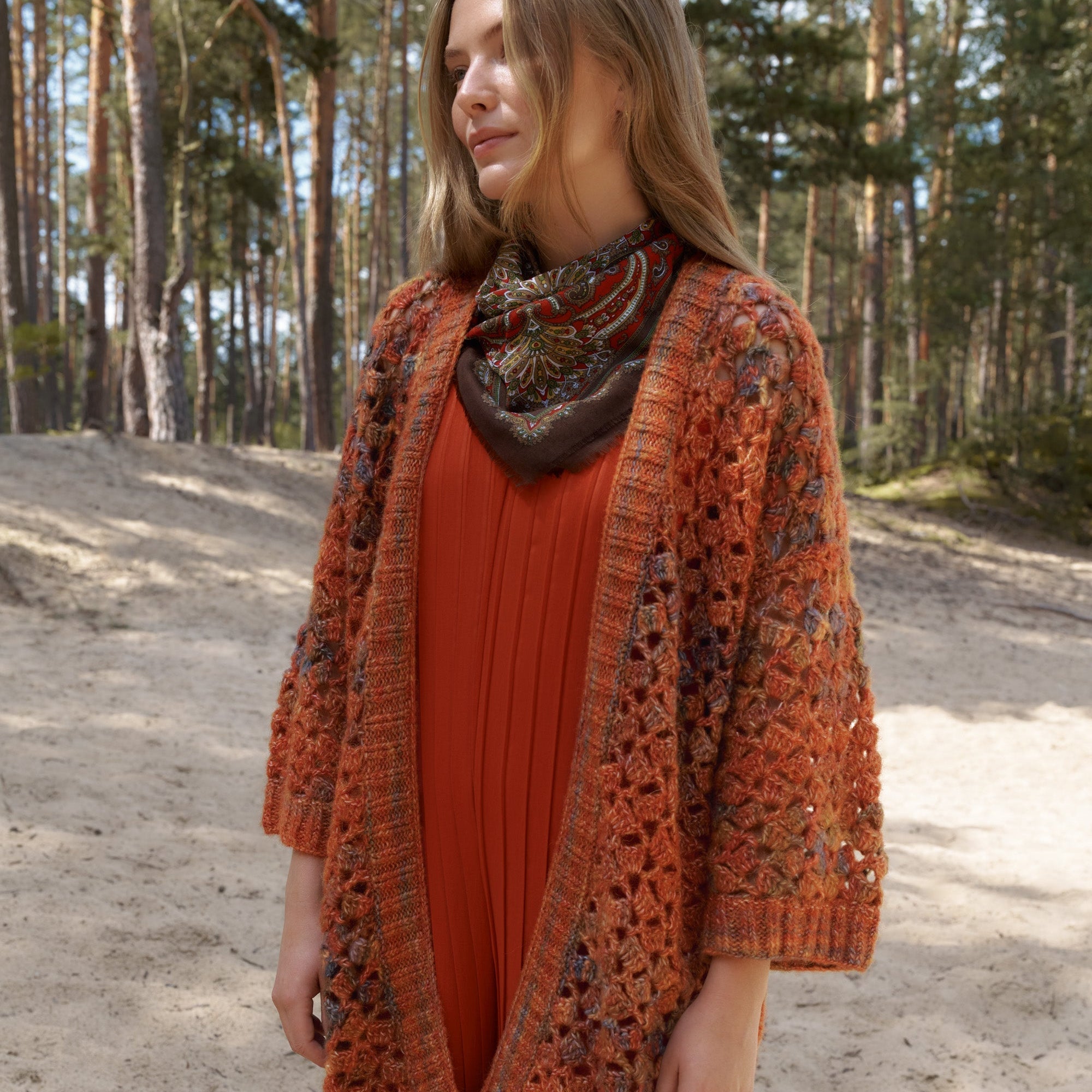 Picasso - fir tubular variegat de merinos cu alpaca