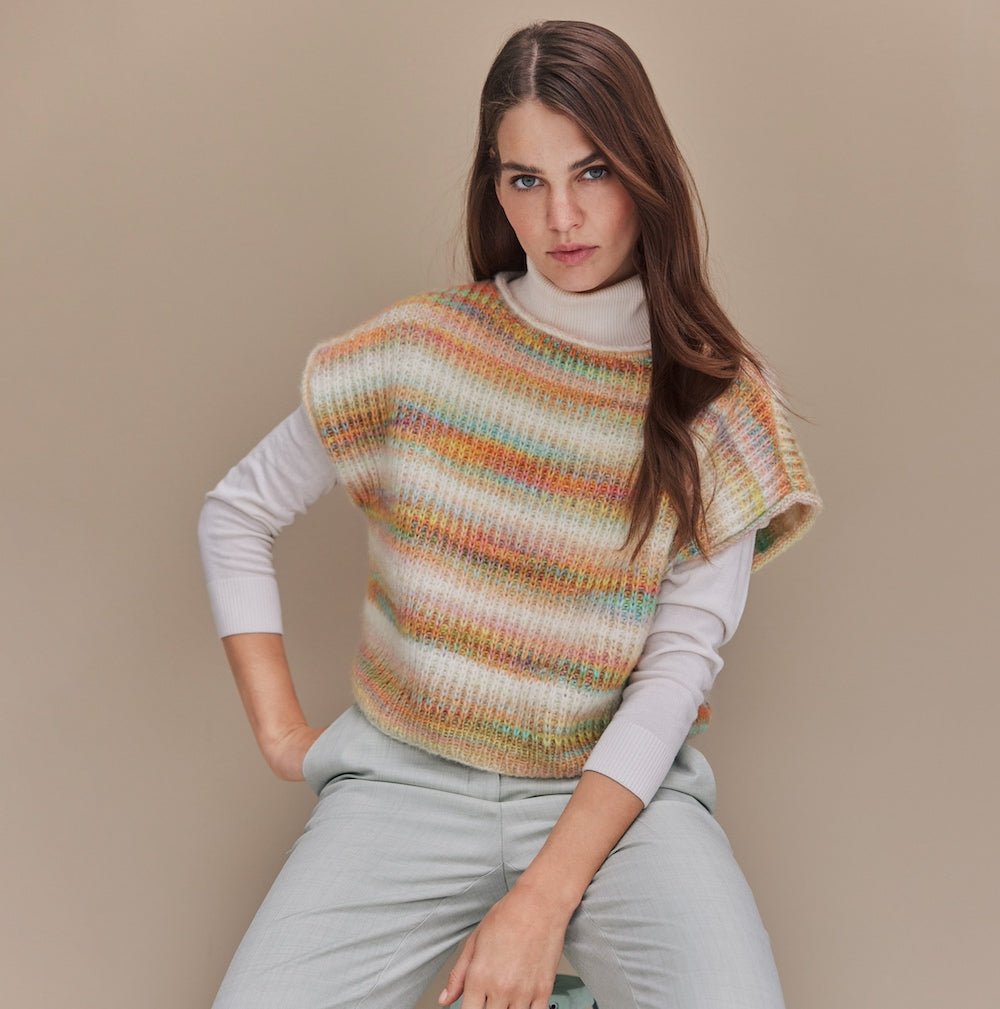 Picasso - fir tubular variegat de merinos cu alpaca