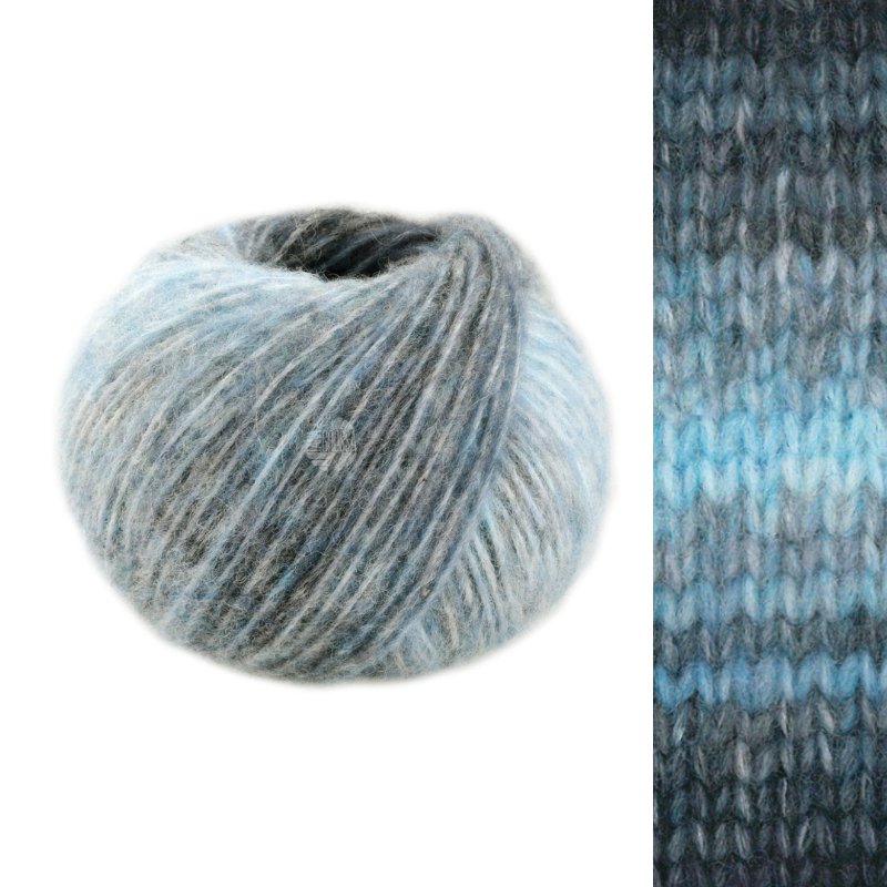 Picasso - fir tubular variegat de merinos cu alpaca