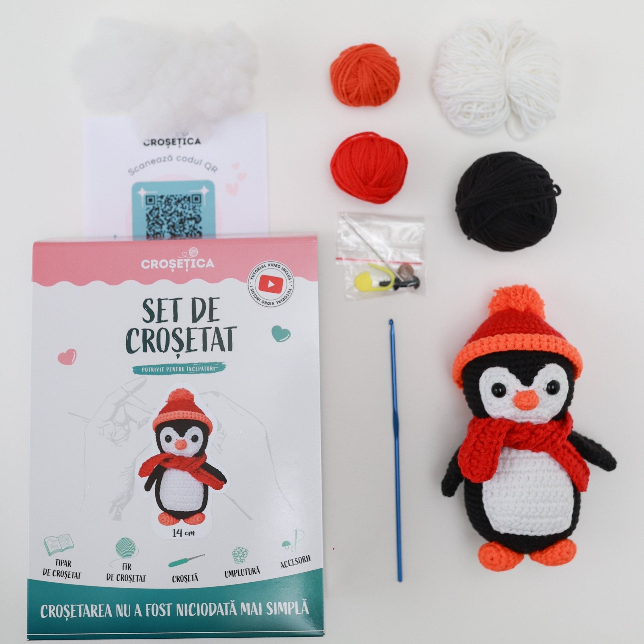 PINGUIN - kit de croșetat jucărie