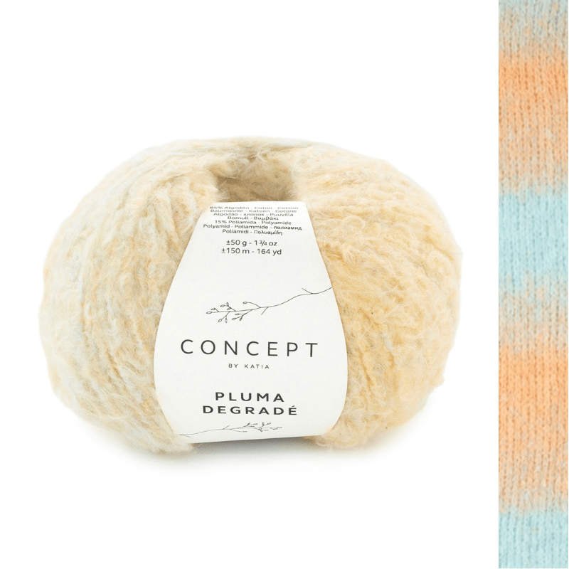 Pluma Degrade - fir pufos variegat de bumbac