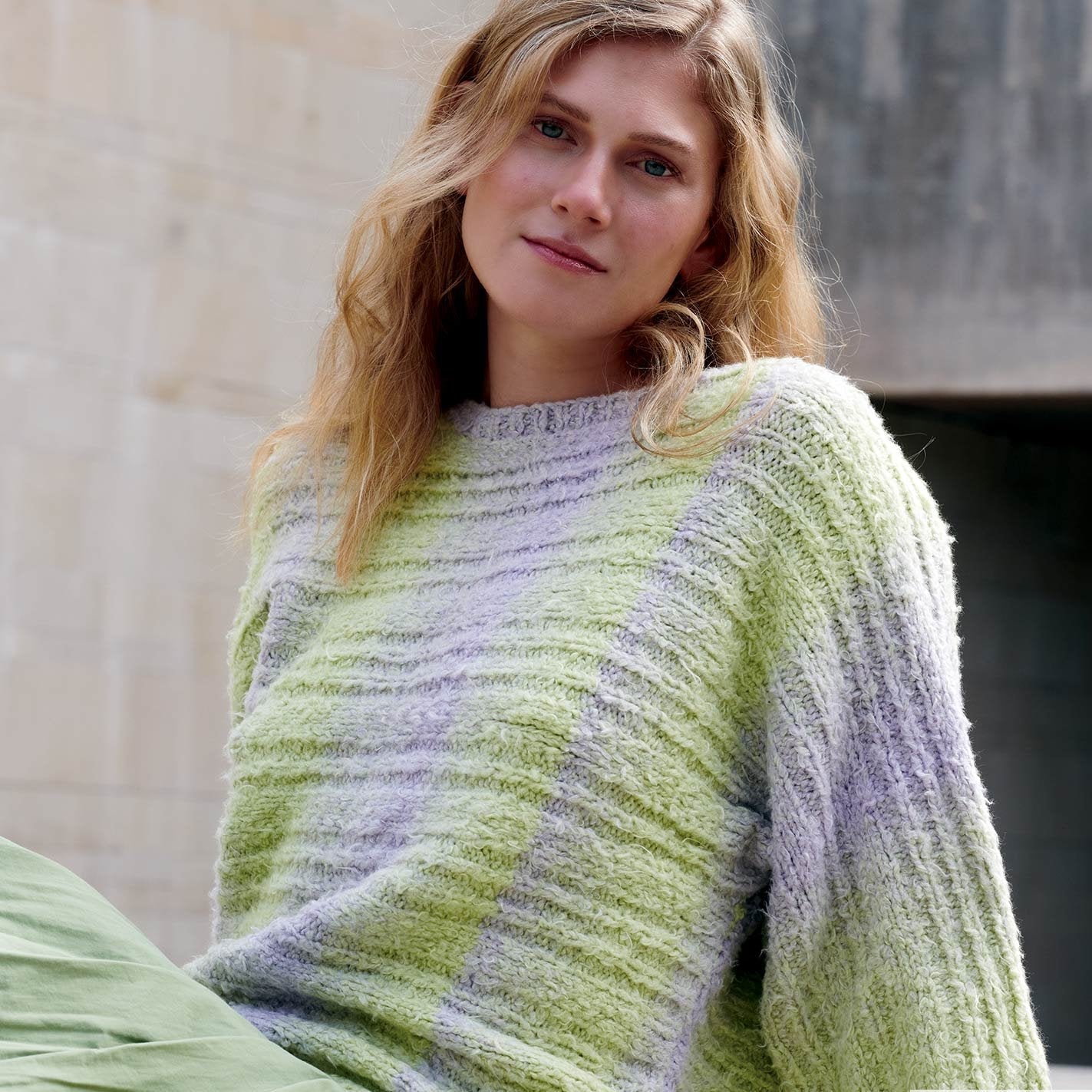 Pluma Degrade - fir pufos variegat de bumbac