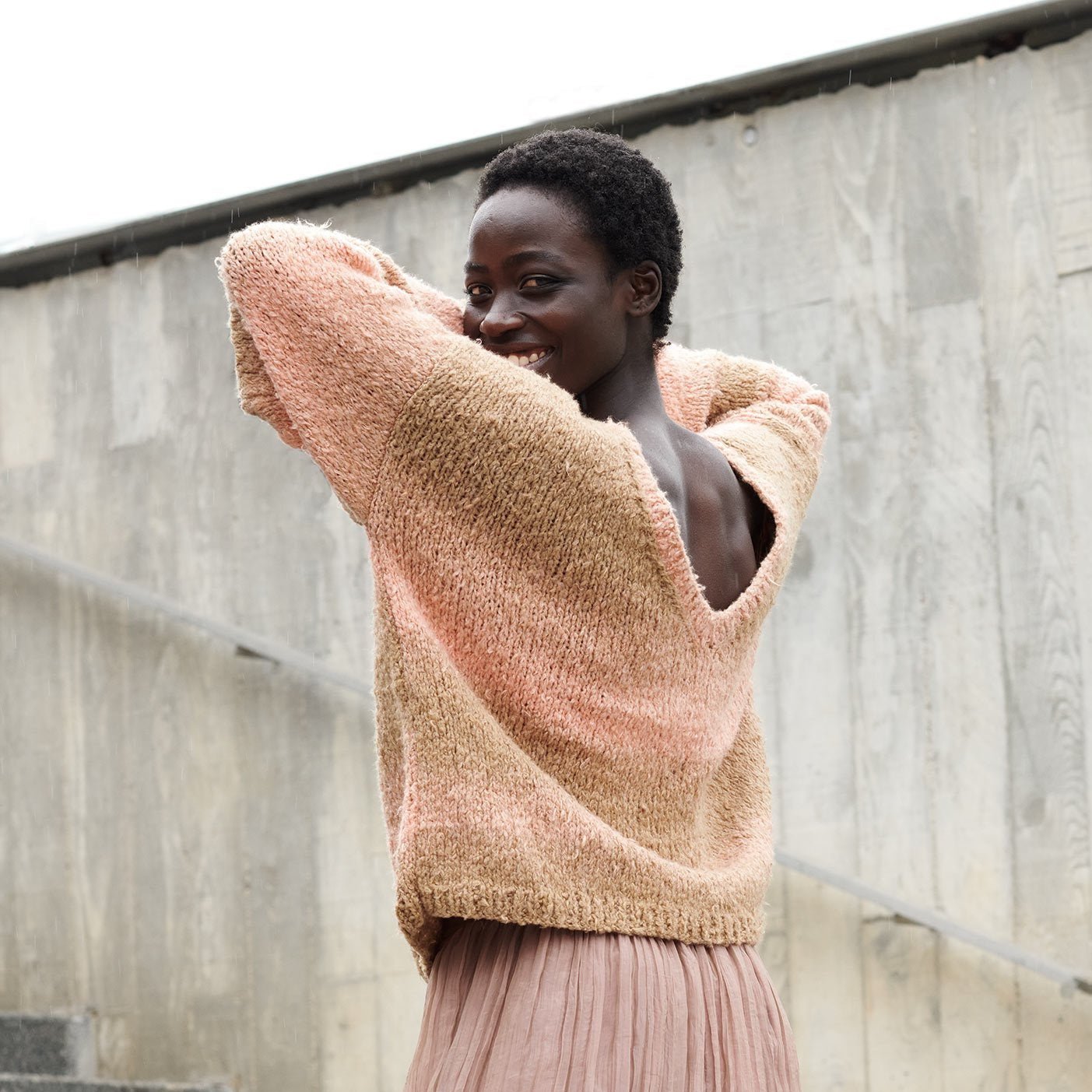 Pluma Degrade - fir pufos variegat de bumbac