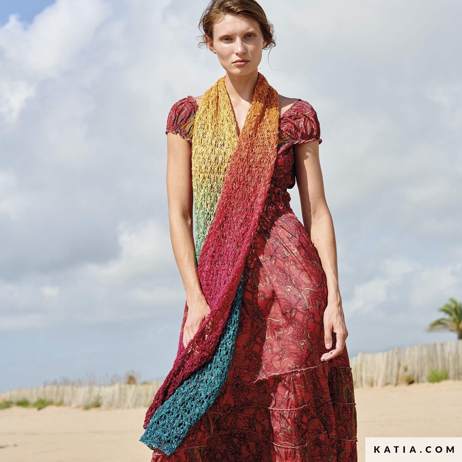 Polynesia Gradient - fir texturat variegat de bumbac, in și viscoză