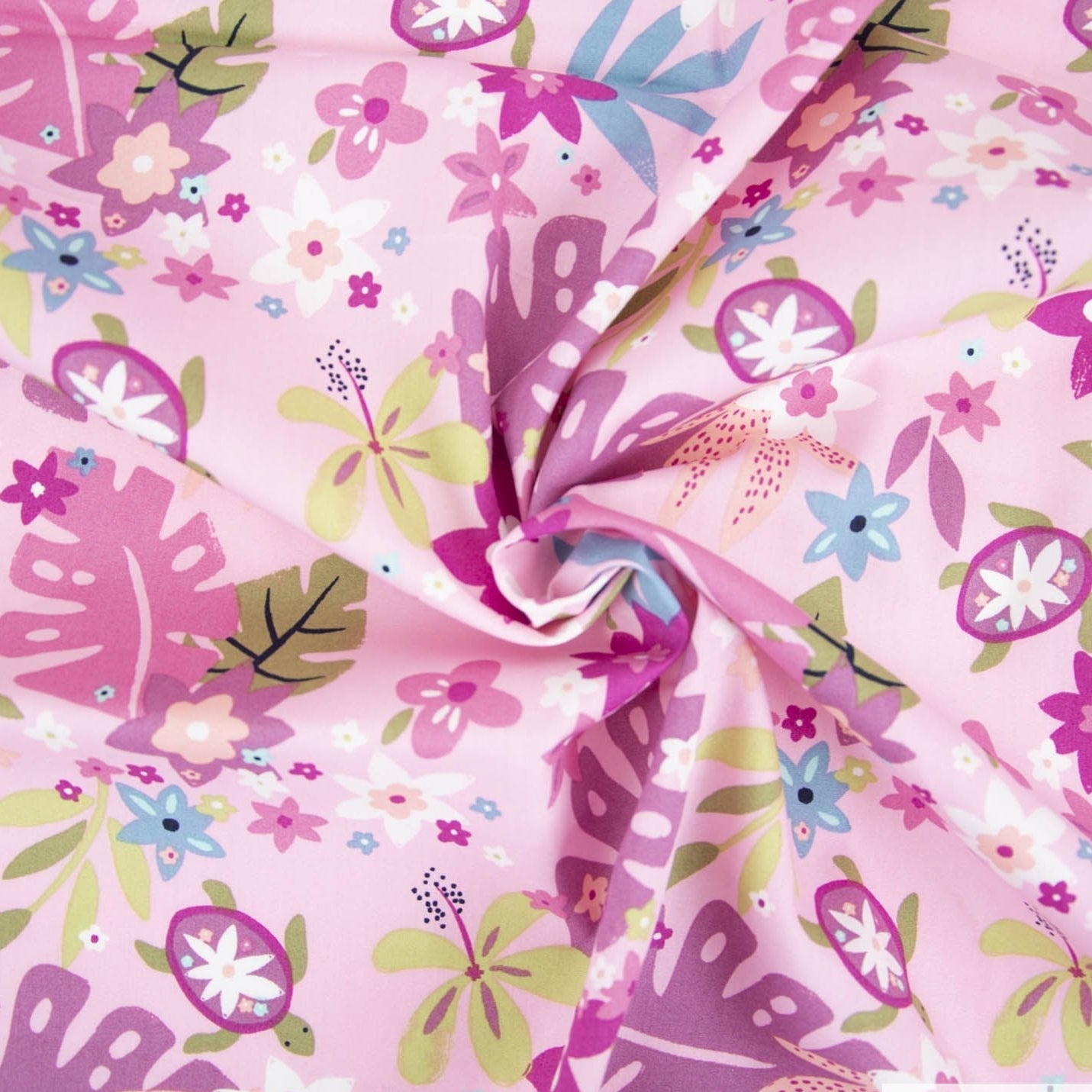 Poplin Tropical Turtles