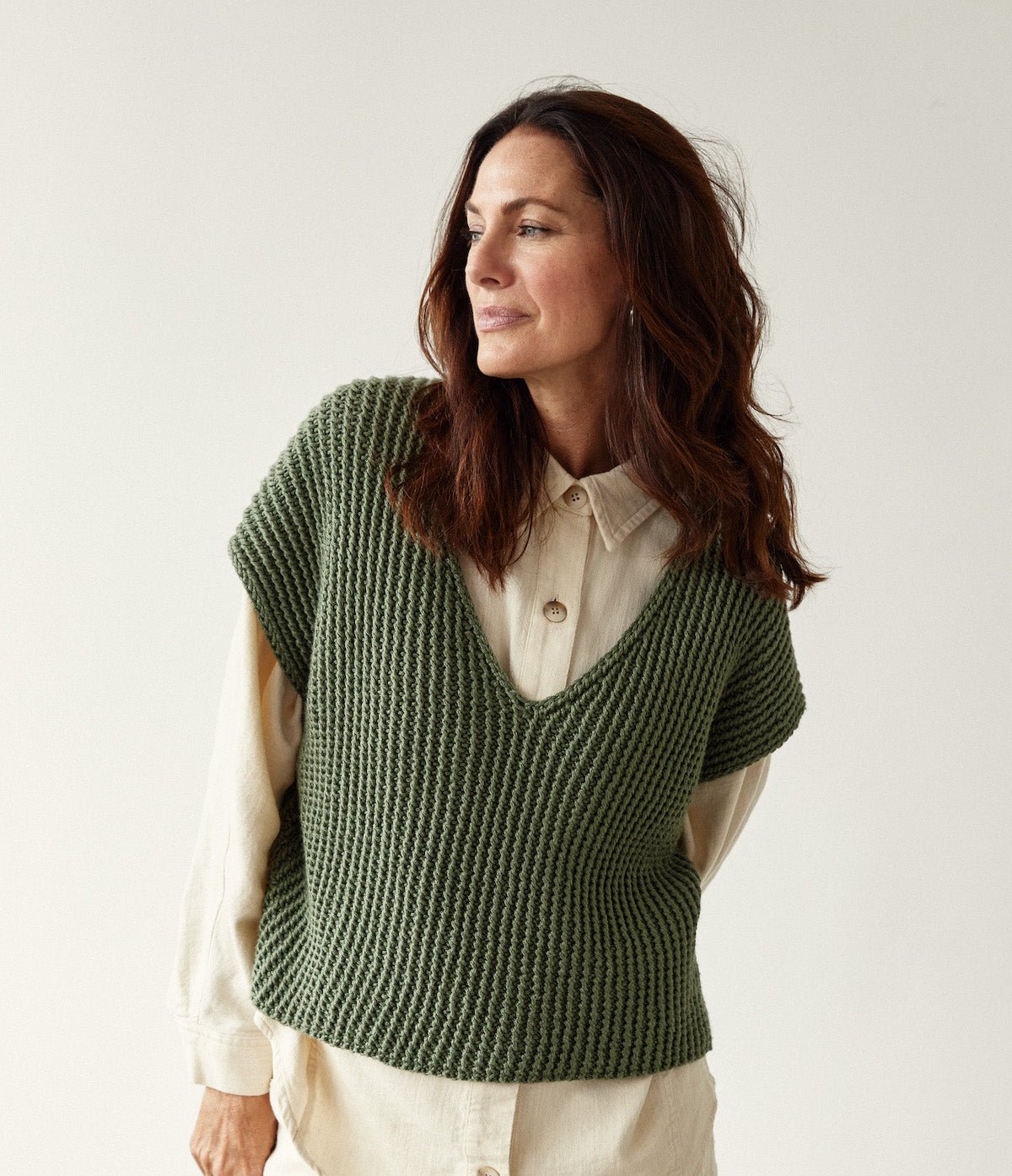 Vestă tricotată Puro Vegano - model 21, revista Classici 25