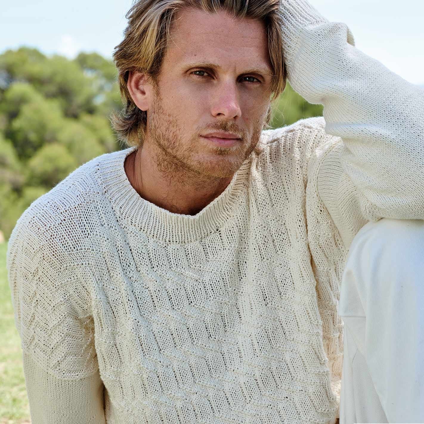 Pulover tricotat din Cotton-Cashmere