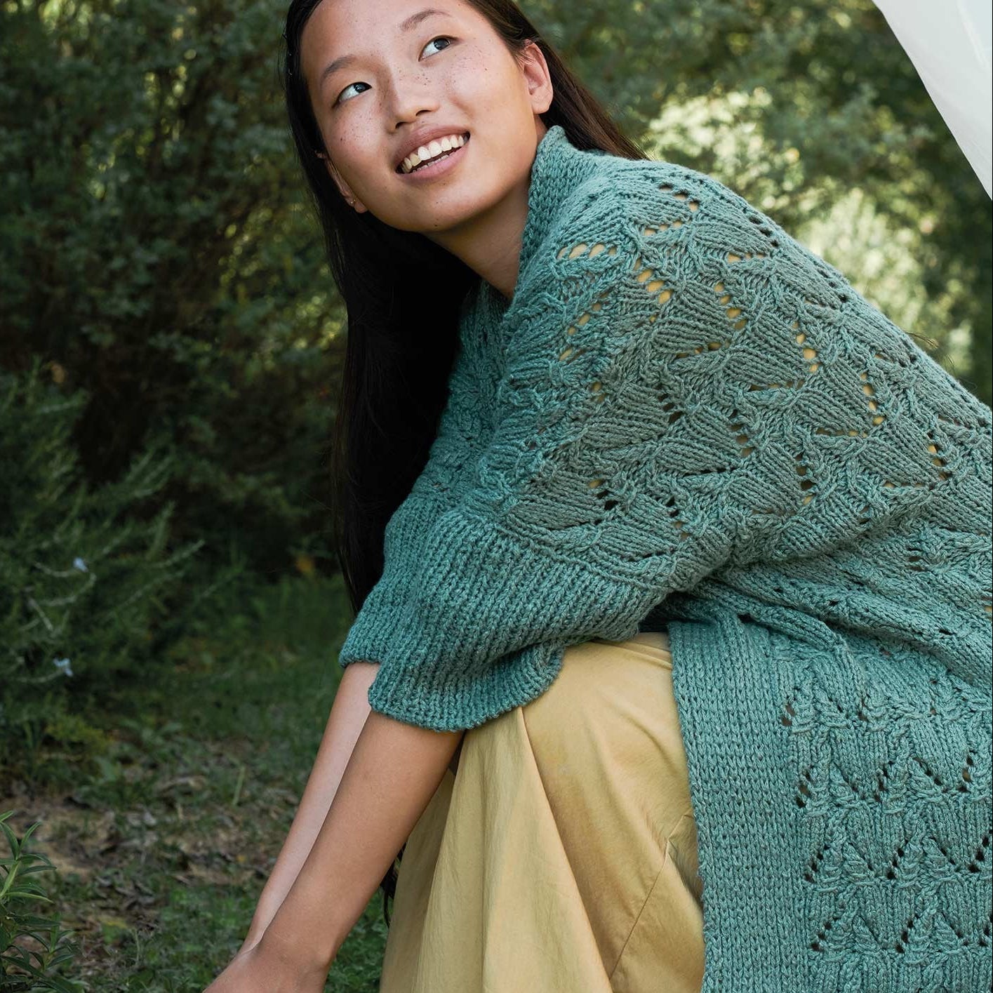 Cardigan tricotat din fire Linum