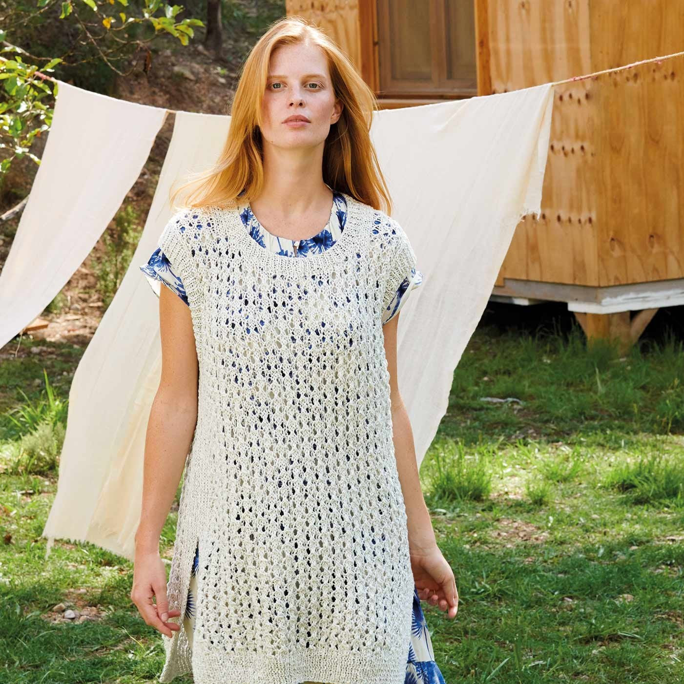 Vestă lungă din Summer Tweed