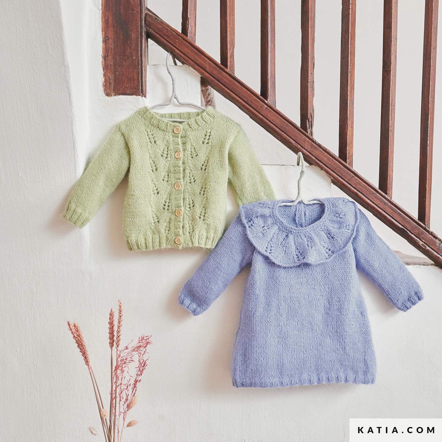 Bluză și rochiță tricotate din Cotton-Merino Fine