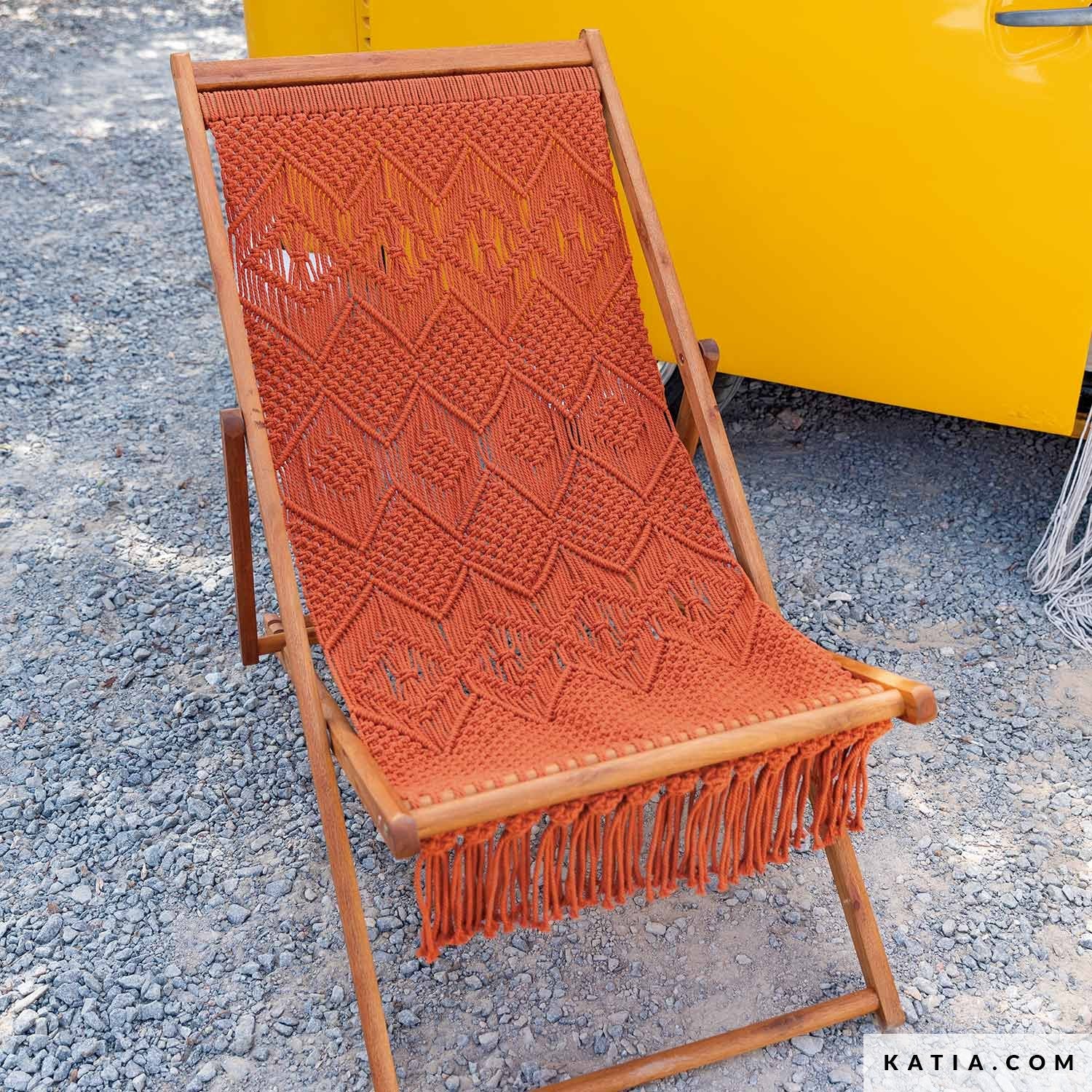 Scaun impletit din Macrame Cord