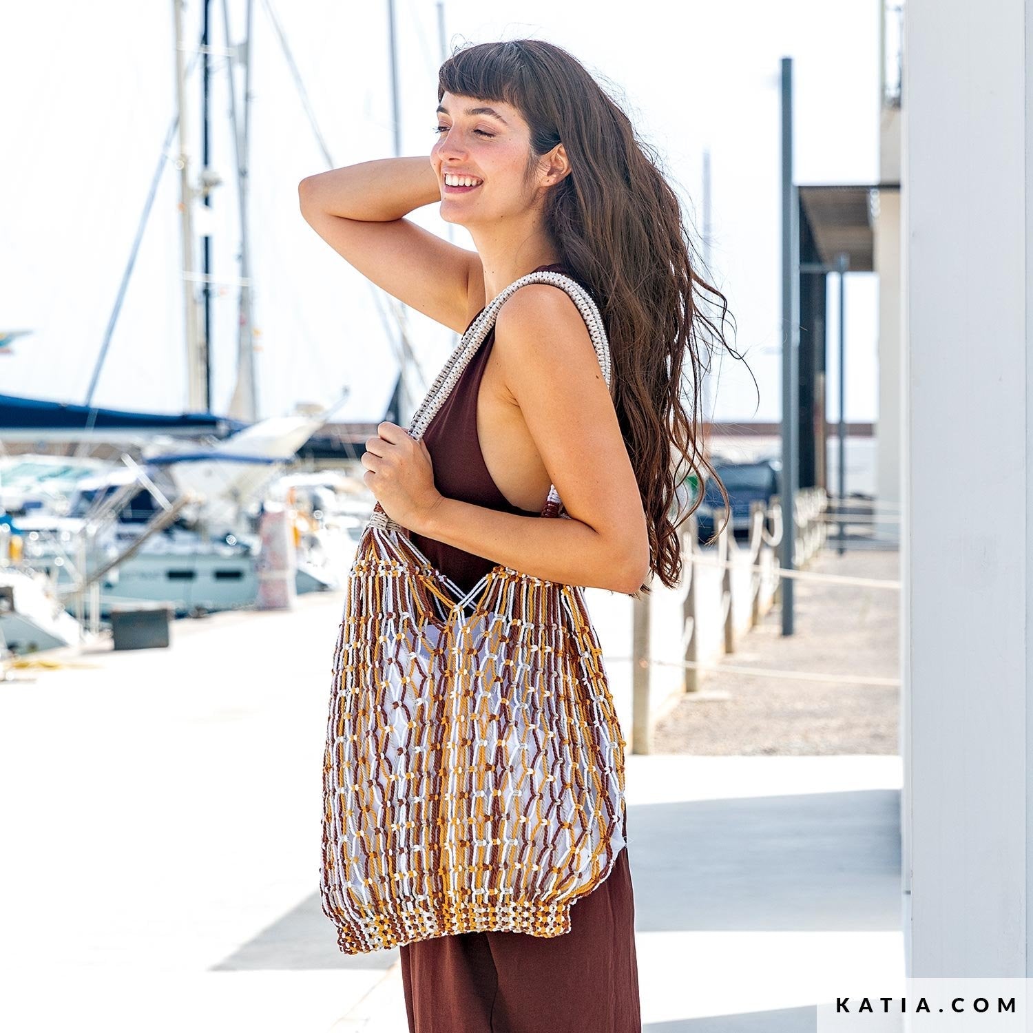 Geantă macrame din Macrame Cord Fine