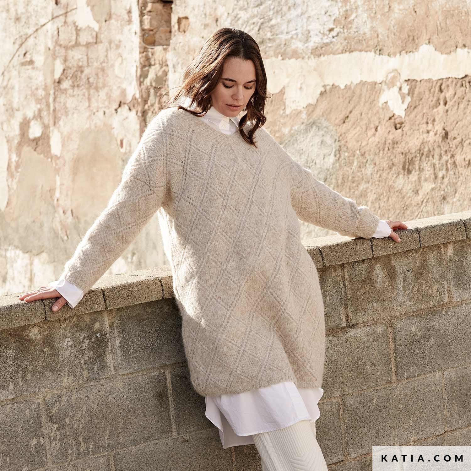 Tunică tricotată din Alpaca Silver