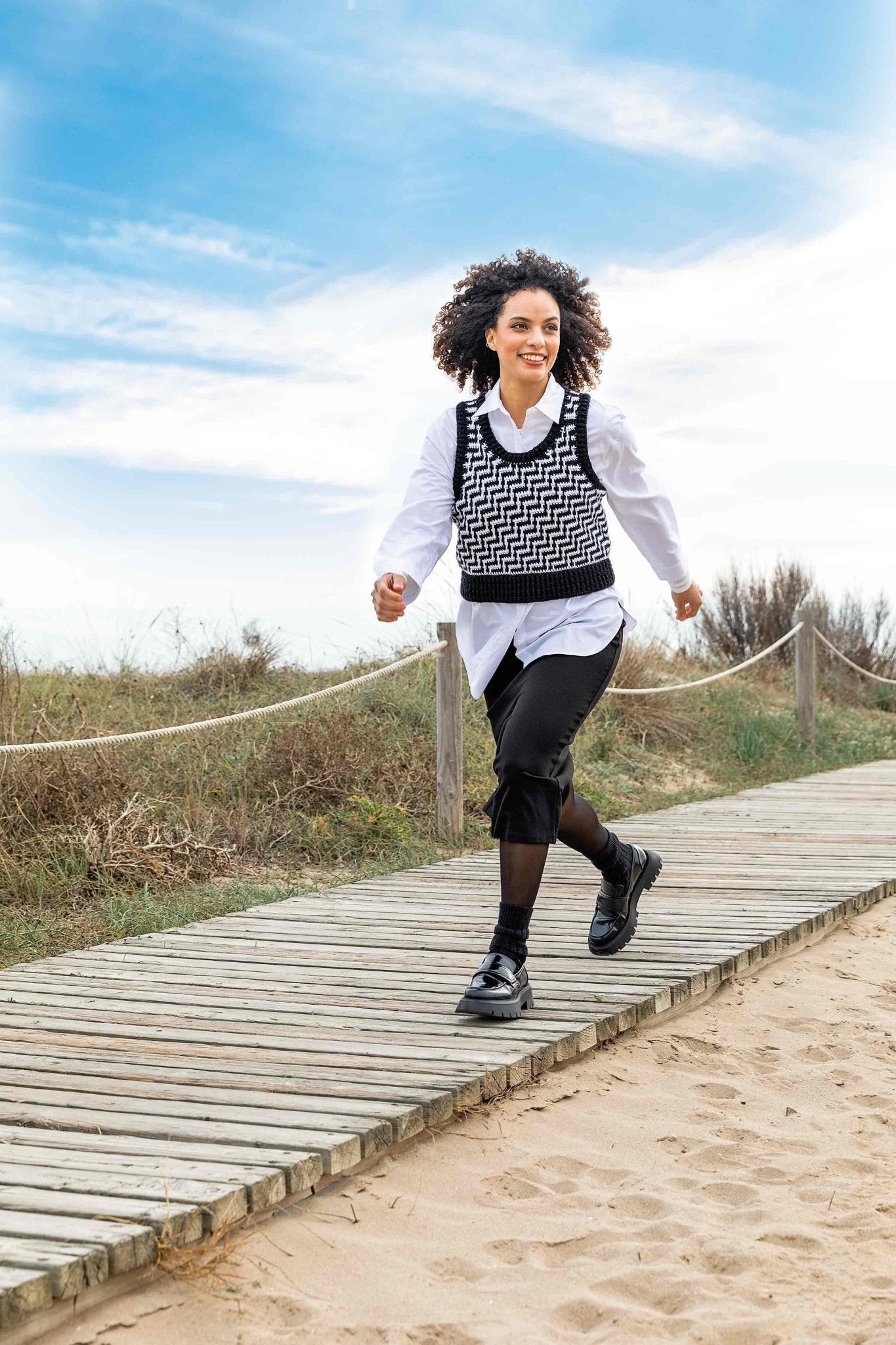 Vestă croșetată din Basic Merino