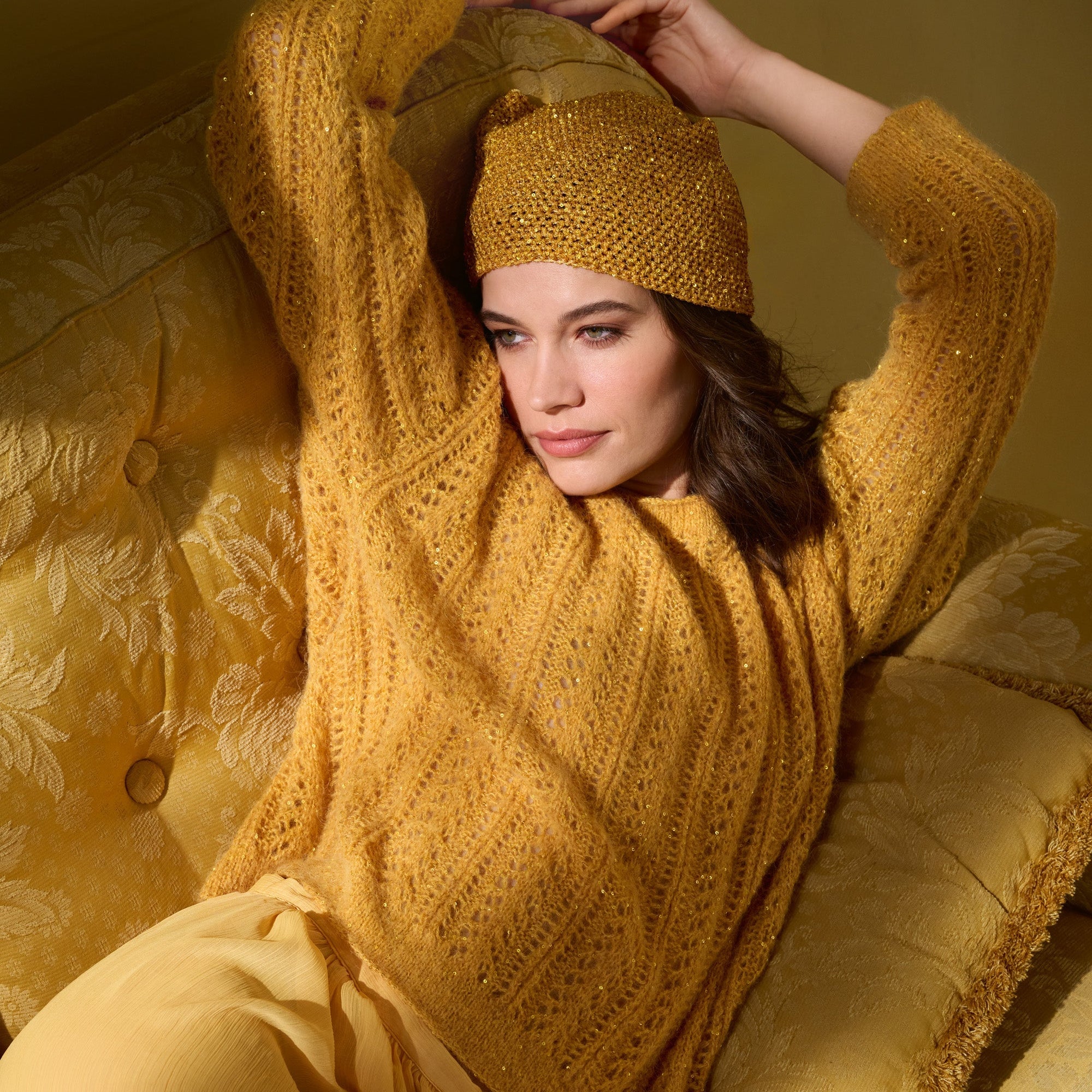 Setasuri Pearls - alpaca Suri cu mătase, bumbac și mărgeluțe