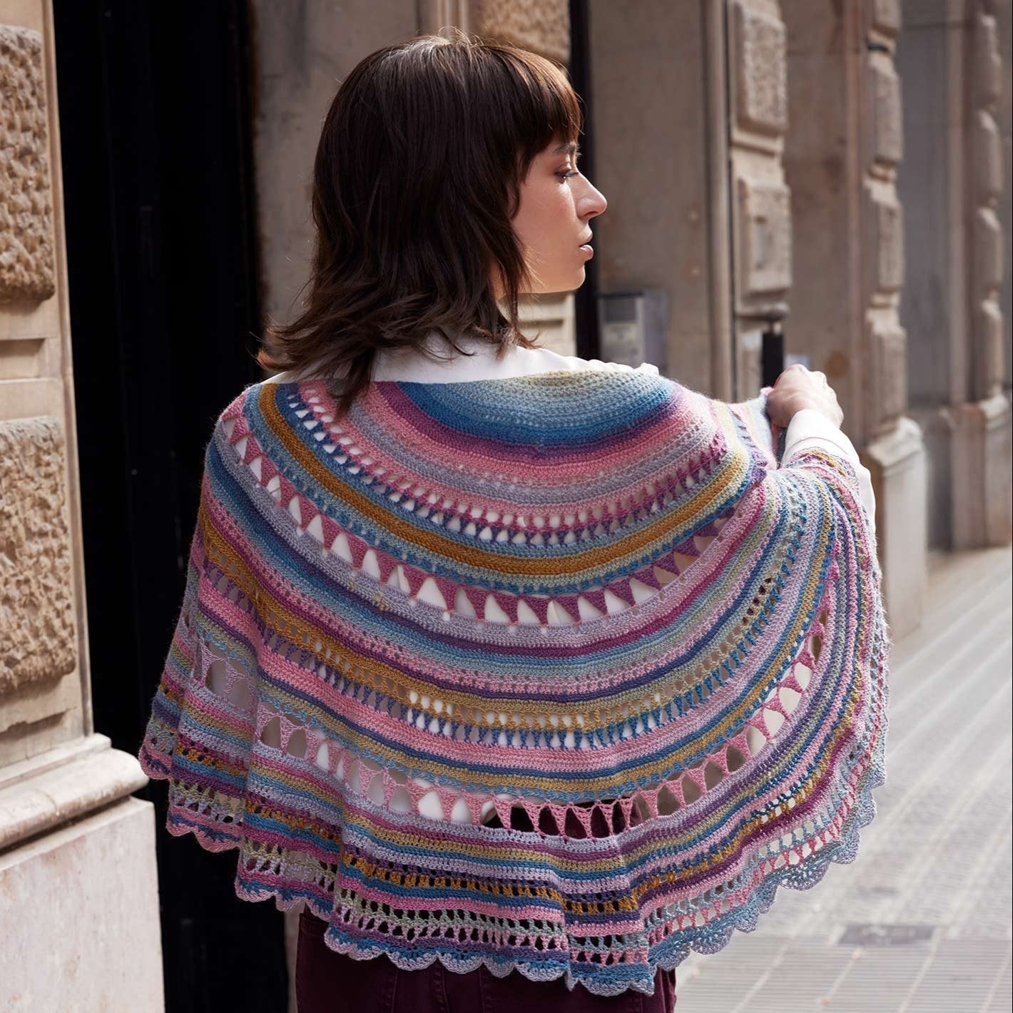 Silky Lace Rainbow - fir variegat de merinos cu mătase naturală