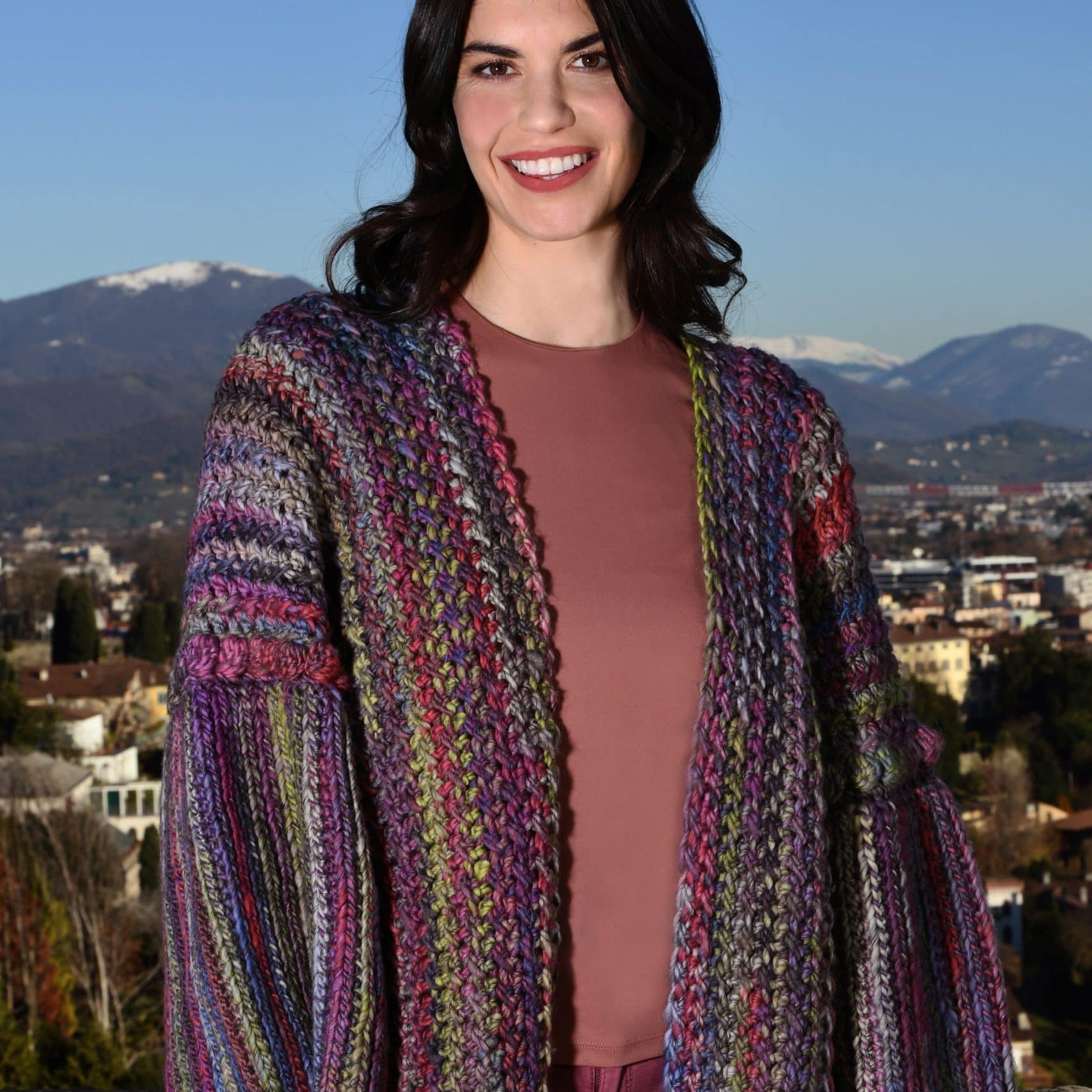 Snowboard - fir gros variegat de merinos superwash