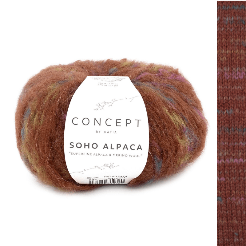 Soho Alpaca - fir gros pestriț de alpaca superfină cu merinos