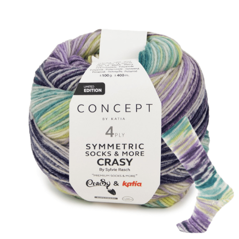 Symmetric CraSy Socks and More - fir de merinos pentru ciorapi și accesorii