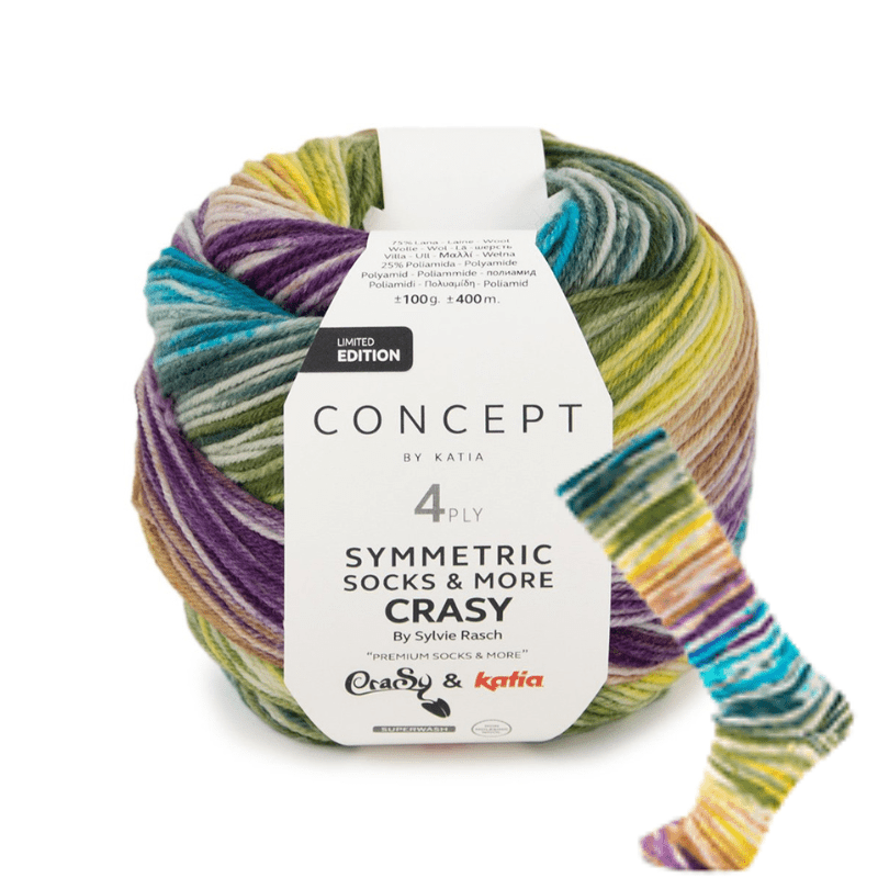 Symmetric CraSy Socks and More - fir de merinos pentru ciorapi și accesorii