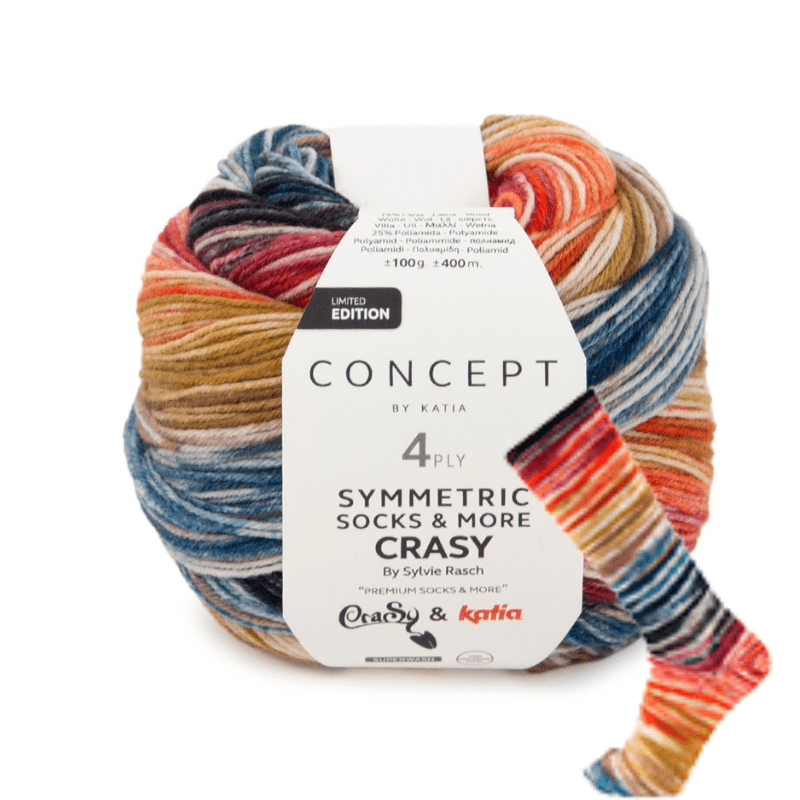 Symmetric CraSy Socks and More - fir de merinos pentru ciorapi și accesorii