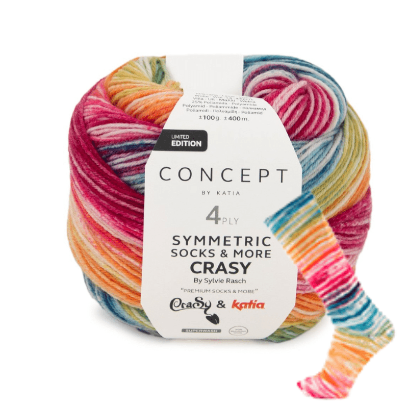 Symmetric CraSy Socks and More - fir de merinos pentru ciorapi și accesorii