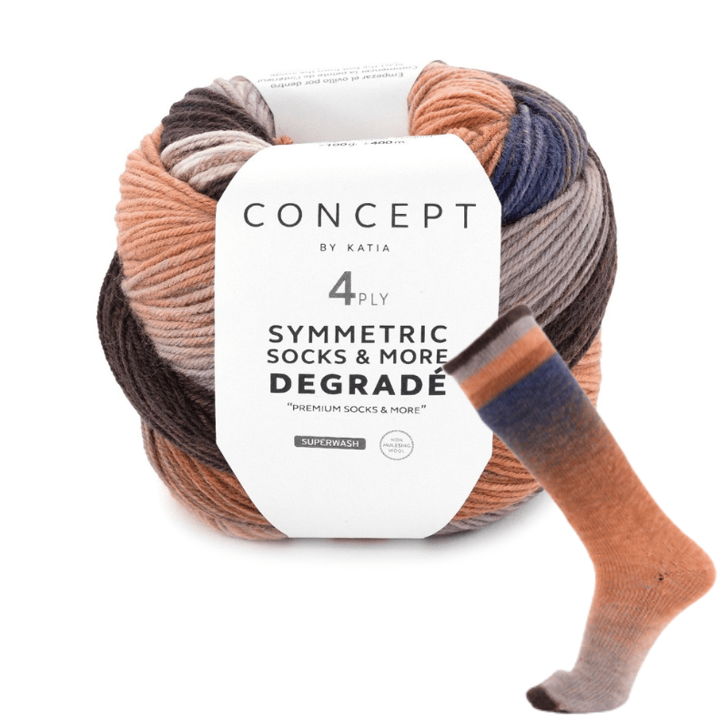 Symmetric Degrade Socks and More - fir de merinos pentru ciorapi și accesorii