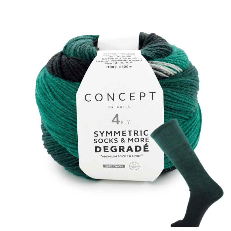 Symmetric Degrade Socks and More - fir de merinos pentru ciorapi și accesorii