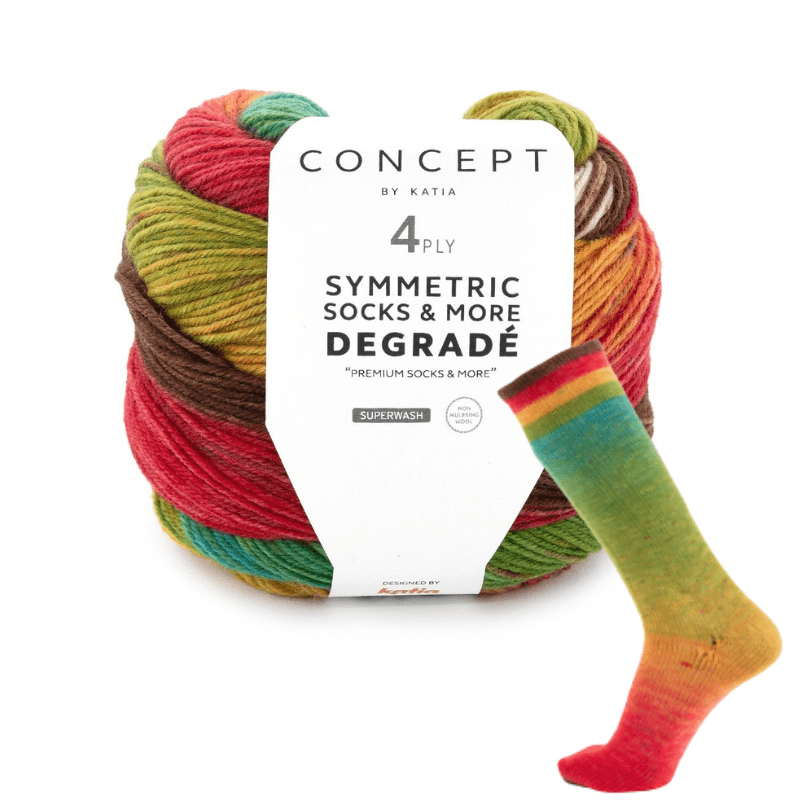 Symmetric Degrade Socks and More - fir de merinos pentru ciorapi și accesorii