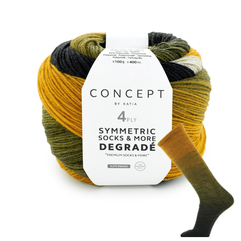 Symmetric Degrade Socks and More - fir de merinos pentru ciorapi și accesorii