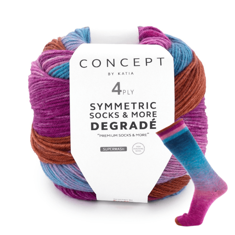 Symmetric Degrade Socks and More - fir de merinos pentru ciorapi și accesorii