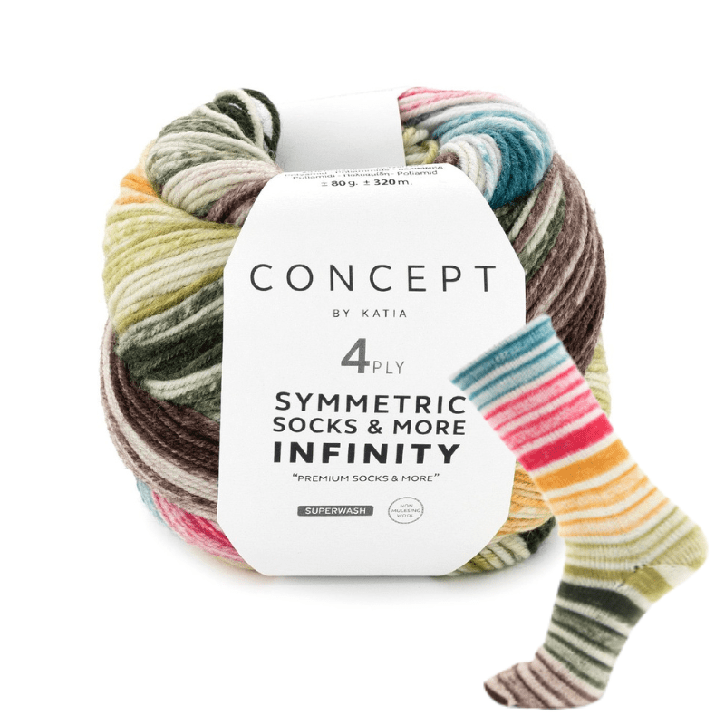 Symmetric Infinity Socks and More - fir de merinos pentru ciorapi și accesorii
