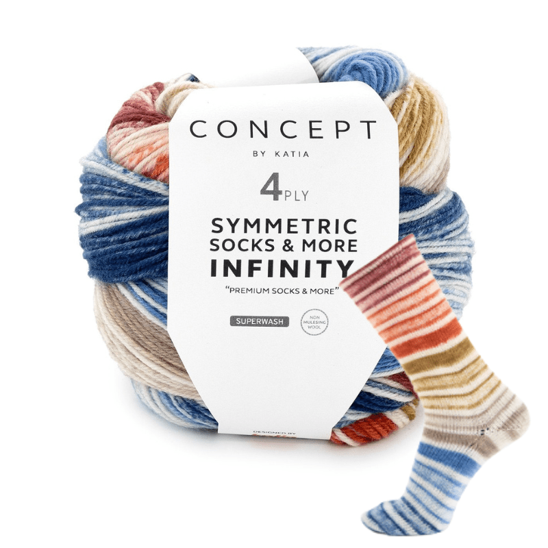 Symmetric Infinity Socks and More - fir de merinos pentru ciorapi și accesorii