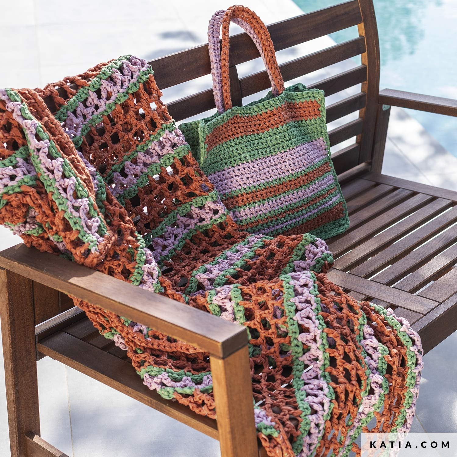 Pătură și geantă croșetată Washi