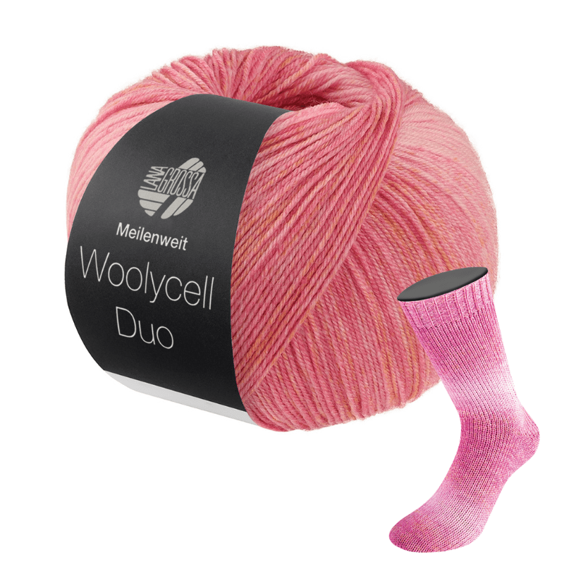 Woolycell Duo - fir variegat de merinos cu Lyocell